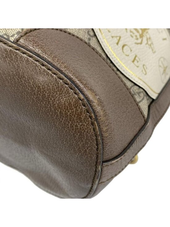 Gucci Shoulder Bag Courier Beige Ebony Dark Brown 2-Way - Picture 6 of 15